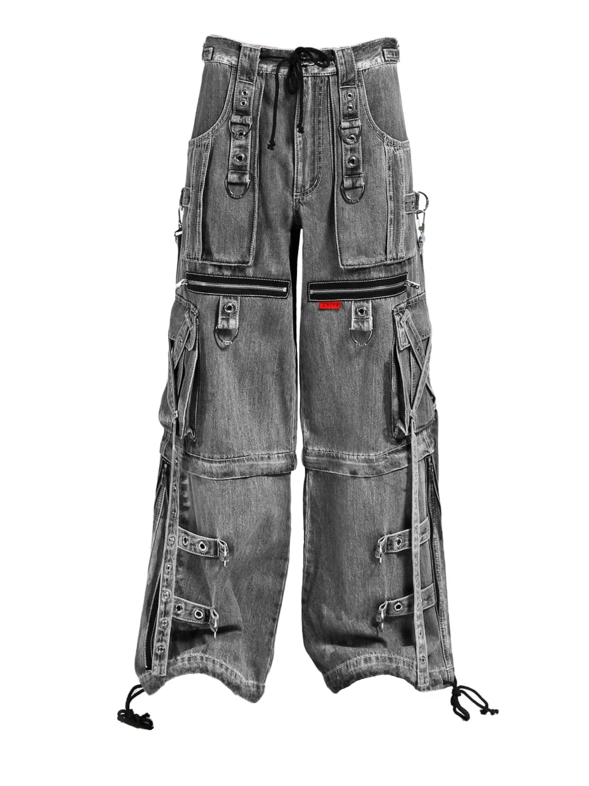 Tripp NYC X-Strap Black Fog Wash Denim